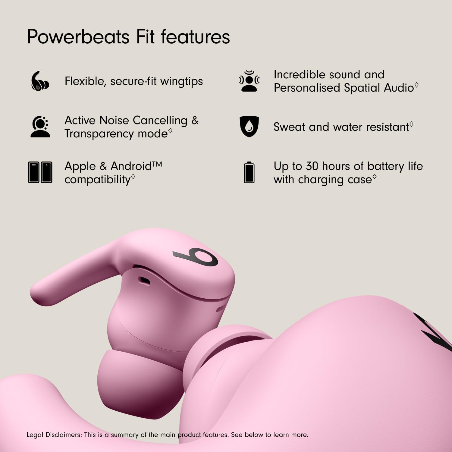Buy Beats,Beats Powerbeats Fit – Wireless Noise-Cancelling Workout Earbuds with Secure Fit Wingtips, Power Pink - Gadcet UK | UK | London | Scotland | Wales| Near Me | Cheap | Pay In 3 | In-Ear Headphones